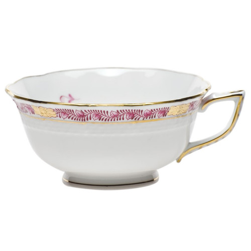 Herend Chinese Bouquet Garland Raspberry Tea Cup (8 Oz)