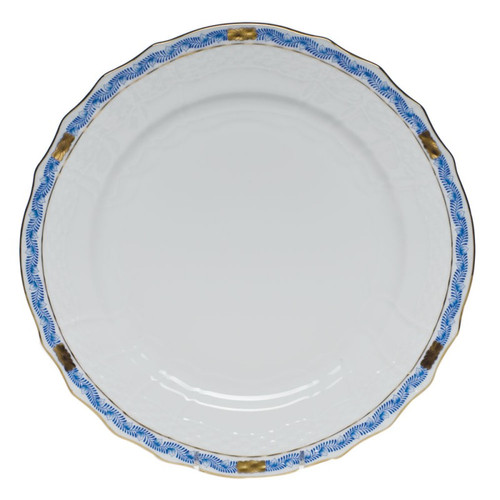 Herend Chinese Bouquet Garland Blue Service Plate 11 inch D