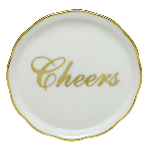 Herend Porcelain Cheers Coaster 4 inch D