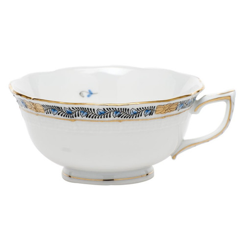Herend Chin Bouquet Garland Black Sapphire Tea Cup (8 Oz)