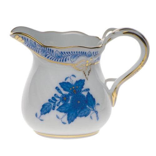 Herend Chinese Bouquet Blue Creamer (1.5 Oz) 2 inch H