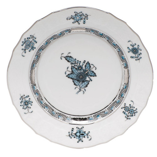 Herend Chinese Bouquet Turquoise & Platinum Bread & Butter Plate 6 inch D