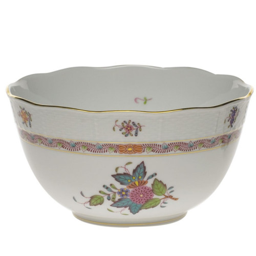 Herend Chinese Bouquet Multicolor Round Bowl (3.5 Pt) 7.5 inch D