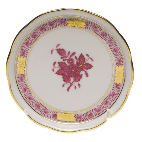 Herend Chinese Bouquet Raspberry Coaster 4 inch D