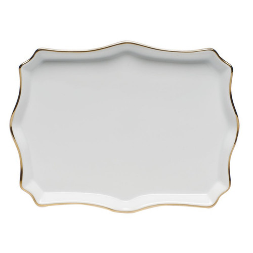 Herend Golden Edge Small Tray 7.5 inch L X 5.5 inch W