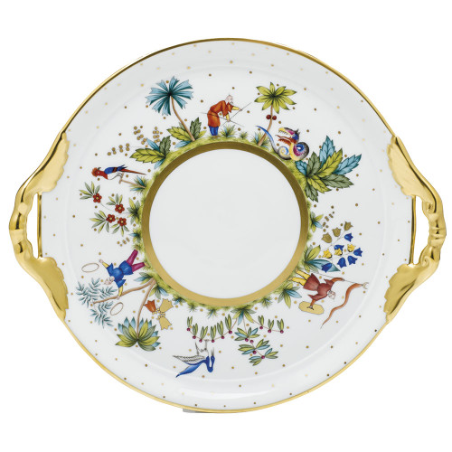 Herend Porcelain Fodos Cake Plate 12.75D