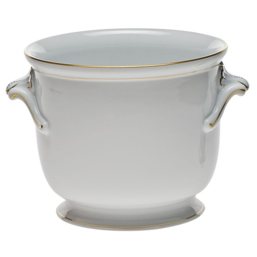 Herend Golden Edge Medium Cachepot 6.5 inch H X 7.75 inch D