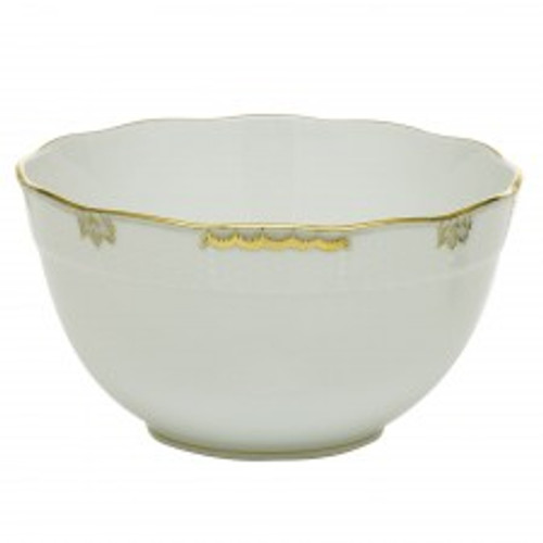 Herend Porcelain Princess Victoria Gray Round Bowl (3.5 Pt) 7.5D - Gray