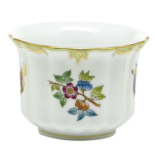 Herend Porcelain Modified Queen Victoria Mini Cachepot 4.5L X 4.5H