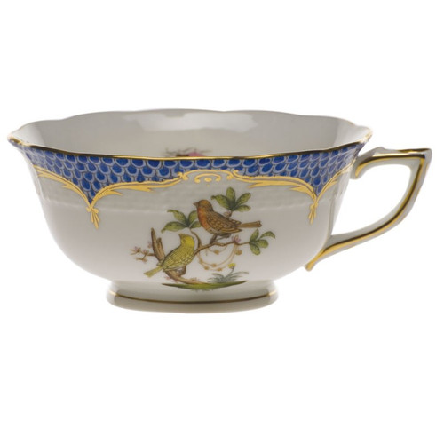 Herend Rothschild Bird Blue Border Tea Cup - Motif 06 (8 Oz)