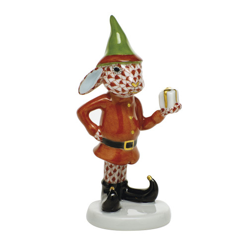 Herend Porcelain Shaded Rust Elf Bunny 2L X 3.75H