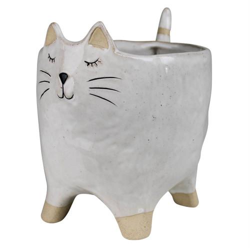 Homart Cat Cachepot Ceramic