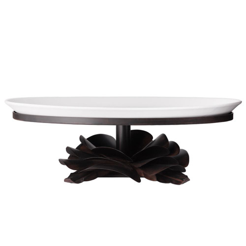 Jan Barboglio Rosa Laurel Pedestal Tray