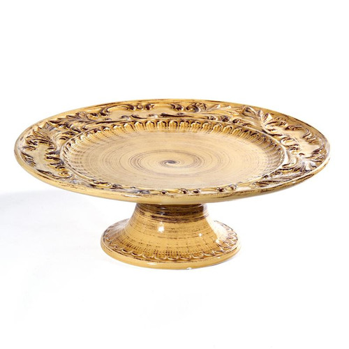 Intrada Italy Baroque Honey Footed Serving Platter