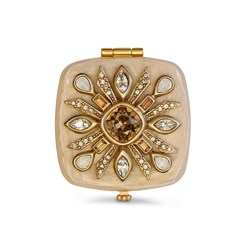 Jay Strongwater Schuyler Maltese Bejeweled Compact