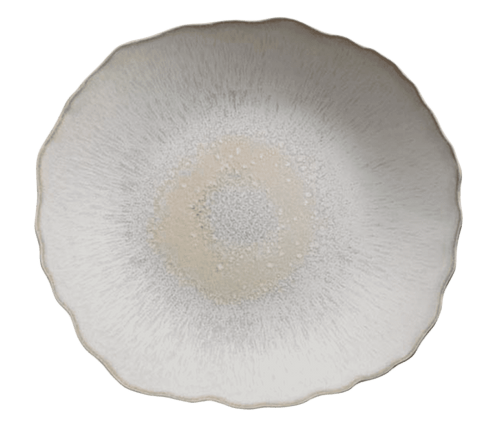 Jars Ceramics Plume White Pearl Dinner Plate L 11.5 X 10.5
