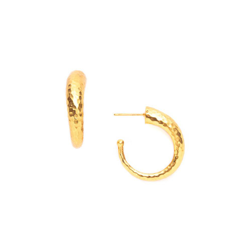 Julie Vos Catalina Hammered Hoop Earrings - Medium