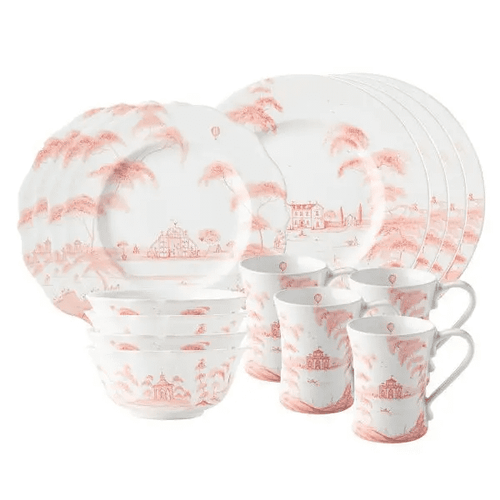 Juliska Country Estate Petal Pink 16 pc set