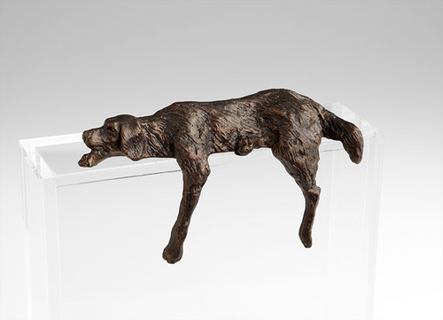 Lazy Dog Bronzed Iron Sculpture by Cyan Design