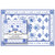 Le Cadeaux Gift Set Of Placemats And Dinner Napkins (Pack Of 20 Each) Moroccan Blue