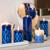 Lucid Liquid Candles - 3x8 Indigo on Indigo Swirls Pillar Candle