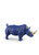 Lladro Rhino Sculpture (Blue-Gold)