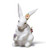 Lladro Sitting Bunny With Flowers Porcelain Figurine