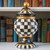 MacKenzie Childs Courtly Check Globe Canister