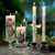Lucid Liquid Candles - 3x6 Angel with Trumpet Natural Pillar Candle