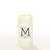 Lucid Liquid Candles - 3x6 Florentine Letter M Natural Pillar Candle