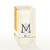 Lucid Liquid Candles - 3x6 Florentine Letter M Natural Pillar Candle