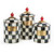 MacKenzie Childs Courtly Check Enamel Canister - Large