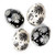 MacKenzie Childs Black & White Daisy Capiz Eggs - Set Of 4