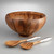 Nambe Yaro Salad Bowl with Servers