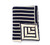 Darzzi Navy Natural Striped Throw Blanket 50X60