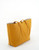 Remi & Reid Departure Tote with Crossbody Perforated Mustard Yellow / Cream