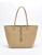 Remi & Reid Departure Tote with Crossbody Linen Texture Nude/Silver