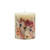 Rosy Rings Apricot Rose 5" Tall Round Botanical Candle