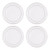 Skyros Designs Linho Simple Round Coaster Set of 4 - White/White