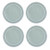 Skyros Designs Linho Simple Round Coaster Set of 4 - Ice Blue/White