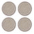 Skyros Designs Linho Simple Round Coaster Set of 4 - Dark Natural/White