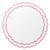 Skyros Designs Linho Scalloped Round Mat White/Fuschia