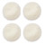 Skyros Designs Linho Scalloped Round Coaster Set of 4 - Ivory / White