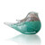 SPI Home Art Glass Silver and Blue Bird