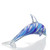 SPI Home Art Glass Blue Whirl Dolphin Glass