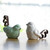 SPI Home White and Green Ceramic Bird Pair