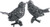 Vagabond House Pewter Salt and Pepper - Song Bird