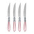 Vietri Aladdin Brilliant Light Pink Steak Knives - Set of 4