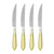 Vietri Aladdin Brilliant Chartreuse Steak Knives - Set of 4