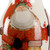 Vietri Large Hand Painted Old St. Nick Ceramic Table Lamp